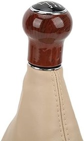 Resim Yctze Çoğu Araçla Uyumlu Araba Şık Otomobil Parçaları Aksesuarı Için Kapaklı Vites L Topuzu Ile Premium PU Deri Vites Topuzu (6. vites) 