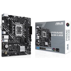 Resim Asus Prıme H610m-k Argb, 2xddr5, M.2,d-sub, Hdmı,12-13.14.nesil, Lga1700 Soket, Anakart 