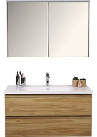 Resim Kobos Lignum 100 Cm Banyo Dolabı Seti Meguro Ahşap 