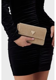 Resim Guess Zalina Kadın Clutch Kadın Omuz Çantası Hwrp9350700 Altın 