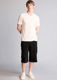 Resim DeFacto Relax Fit Sweatshirt Kumaşı Uzun Şort T4693AZ26SM Erkek 
