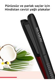 Resim Revlon RVST2211PE Hindistan Cevizi Yağlı 25 mm Saç Düzleştirici ve Seyahat Çantası 