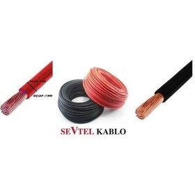 Resim Sevtel 10 Mm Akü Kablosu Kırmızı 50 Metre 1 Top 
