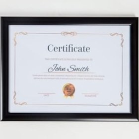 Resim A4 Çerçeve Siyah 21X30 Sertifika Diploma Belge Fotoğraf Için 