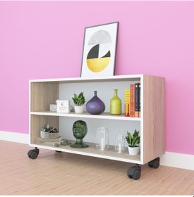 Resim Kenzlife Kitaplık Beril 048 090 020 Crd Tekerlekli Mutfak Dolabı Banyo Ofis Ayakkabılık Kiler 