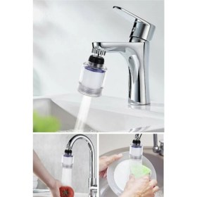 Resim Pileli Store Kireç Önleyici Filtreli Su Tasarruflu Hareketli Musluk Başlığı 