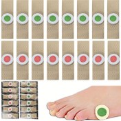Resim Yeşil/Kırmızı Mısır Temizleme Pedleri - Elastik Kayışlı Premium Nefes Alabilir Ayak Bakım Koruyucular, Nasır ve Kabarcık Önlemesi için Güç Gerekmez, Yürüyüş & Dururken Yumuşak Konfor 