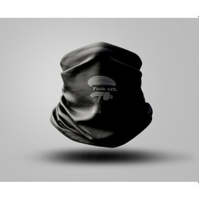 Resim Buffalo F Ck Tasarımlı Motorcu Buff Maske Outdoor Boyunluk Unisex Bandana Siyah 