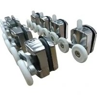 Resim Mabeyn Duşakabin Tekeri, Krom 8’li Takım, 24 mm Çap, Alt Üst Takım, Cam, Kabin Tekerleği, Dayanıklı Yedek Parça (Gri) 