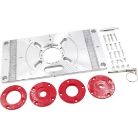 Resim Router Masa Takın Plaka Alüminyum Alaşım Modelleri Giyotin Dıy Ağaç Işleme Kırmızı Için 