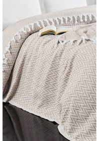 Resim Casnack Sayina Model İndigo Çift Kişilik Pike 1600gr. 200 x 230CM - Bej 