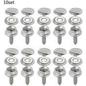 Resim 10 Takım Paslanmaz Çelik Kılavuz Çıtçıt Takımı Çadır Deniz Yat Tekne Tuval Örtü Aletler Prizler Düğmeler. 