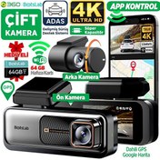 Resim +360 Botslab G980H Pro ADAS Ön Gerçek 4K UHD Arka 2K QHD 170° Geniş Açı Gps+WiFi Araç İçi Kamera + Park Modu 