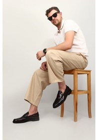 Resim Gönderi R Bordo Açma Kösele Taban Hakiki Deri Loafer Ayakkabı Bordo 