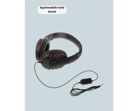 Resim Marsilyan Kırmızı Gaming Headset Mikrofonlu Sağlam Kablolu Konforlu - MCT4520-3812 