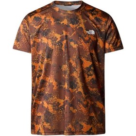 Resim The North Face M Reaxıon Amp Crew Prınt Erkek Tişört Nf0a8874wko1 Kahverengi 