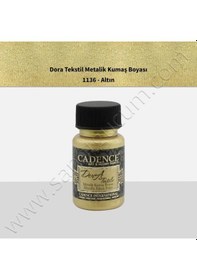 Resim Cadence Dora Textile Metalik Kumaş Boyası 50 Ml. 1136 Altın 