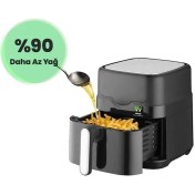Resim Wiami Air Fryer 4.5 Litre Siyah Akıllı Fritöz 