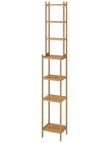 Resim IKEA Bambu Banyo Raf Ünitesi 33x163 MeridyenDukkan Kare Model Banyo Rafı Doğal Banyo Düzenleyici 