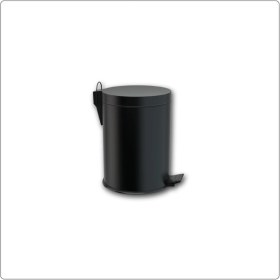Resim PremiumPort Şık Siyah 5 Litre Pedallı Banyo Çöp Kovası 
