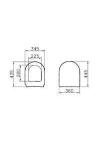Resim Vitra 72 - 003 - 009 Sesyok Klozet Kapağı Yavaş Kapanır Beyaz 