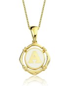 Resim Sedef Tasarım Harfli Kolye 