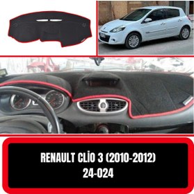 Resim Barteg Renault Clio 3 2010-2012 Torpido Koruma Ön Göğüs Halısı Koruyucu Kılıf 