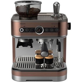 Resim Philips Barista Brew Yarı Otomatik Espresso Makinesi, 280G Çift Çekirdek Kabı 