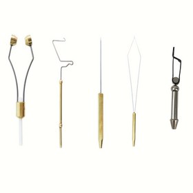 Resim Tika Spor Fly Tying Tool Kit - Paslanmaz Çelik, Pirinç ve Alüminyum Alaşımlı Aksesuarlar, Bobbin Tutucu, Whip Finisher, Dubbing İğnesi, İplikleyici ve Döner Hackle Plierler, Fly Fishing için İdeal, Fly Fishing Ekipmanları | Dayanıklı Balıkçılık Araçları | Metalik Kaplama 
