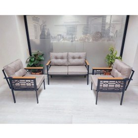 Resim adımshops İnci Balkon-bahçe-kafe Çay Seti Koltuk Oturma Takımı-oturma Grubu 