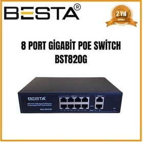 Resim Büro Ev Ofis Cihazları İçin 8port 10/100/1000mbps Gb Poe Tip Switch 