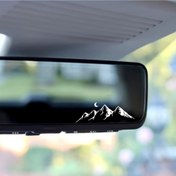 Resim Premium Vinil Yıldız Işığı & Yarasa Çocuk Ayna Çıkartması - Dağ ve Ay Tasarımlı Dayanıklı Dikiz Aynası Sticker, Kitap Severler İçin Mükemmel, Günlük Kullanım, Gece Gökyüzü Temalı Yüksek Kaliteli Vinil 