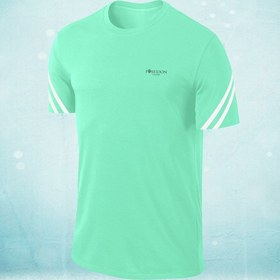 Resim POSEIDONSTORM Erkek Su Yeşili Dri-fit Kumaş Bisiklet Yaka Sporcu Günlük T-shirt S-3xl 