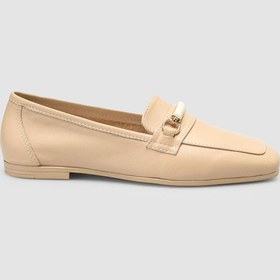 Resim %100 Hakiki Deri Vizon Kadın Loafer VIZON 