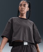 Resim Nike Sportswear Chill Poplin Striped Boxy Top 