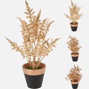 Resim Saksılı Yapay Gold Bitki 24 cm 