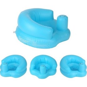 Resim Pazly Pvc Bebek Sandalyesi - Ev, Plaj, Banyo Kullanımı, Ergonomik, Kolay Şişirilebilir, Taşınabilir - Mavi, 5-2 Yaş 