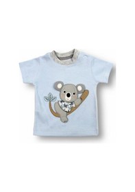 Resim 2'li Sarı Erkek Bebek Çocuk Kısa Kol Şortlu Takım Yavru Koala 3-6-9-12-18 Ay Bebek Kıyafetleri Giyim mavi Mavi 