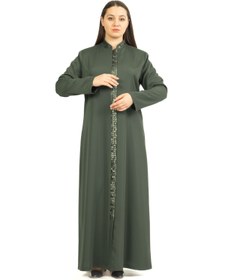 Resim derin store Kadın Önü Nakış Şeritli Dubai Tesettür Ferace 