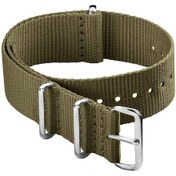 Resim Saat Kayışları - Klasik Nato Tarzı Naylon Saat Kayışı - Renk Ve Boyut Seçenekleri 20 Mm Yeşil, L245-260 Mm 