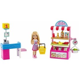 Resim Barbie Chelsea Meslekleri Öğreniyor Market Çalışanı Chelsea ve Oyun Seti GTN67 