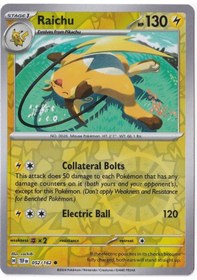 Resim Raichu Reverse Holo 052/162 - Temporal Forces - Pokemon Kartı Mint 