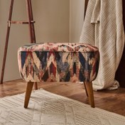 Resim Just Home Retro Puf - Renkli - 45x41x60 cm 