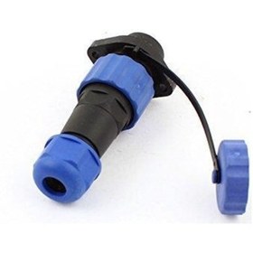 Resim Sd16 2 Pin 16Mm Su Geçirmez Konnektör Takımı - Flanşlı Panel Tipi 