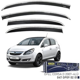 Resim Niken Opel Corsa D 2007 Kromlu Cam Rüzgarlığı 4'lü - Ekolmaks 