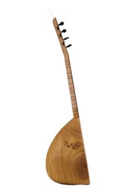 Resim Telli Çalgı Yapım Kısa Sap Oyma Dut Çiçek Motifli 40 Tekne Profesyonel Bağlama 