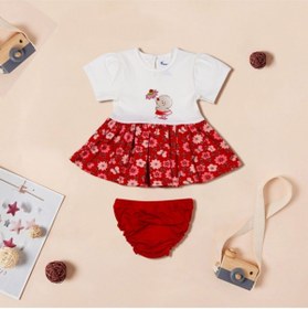 Resim Blueberry Kids Kız Bebek Çiçekli Elbise 
