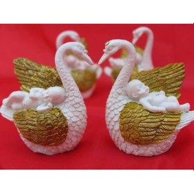 Resim Melek Figürler-QQC 4LÜ BEBEK VE KUĞU6.5X3.5X7 CM 