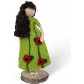 Resim Çiçek Kız Keçe Bebek 