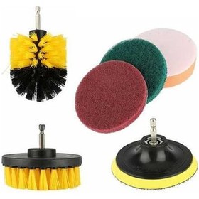 Resim Pazly K17715 6 Lı Ovma Matkap Fırça Seti - Çok Amaçlı Elektrikli Kit 